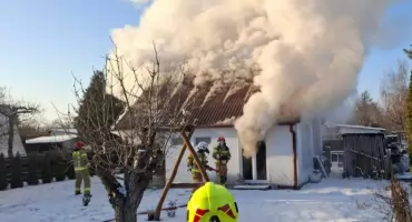 Pożar w domku letniskowym pod Toruniem. Trwa liczenie strat
