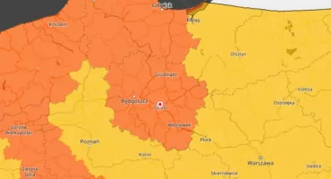 IMGW wydał kolejne ostrzeżenie. Toruń znalazł się w pomarańczowej strefie