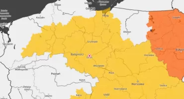 IMGW wydał pilny alert. Toruń znalazł się w żółtej strefie