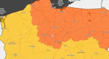 IMGW podwyższa stopień zagrożenia. Toruń znalazł się w pomarańczowej strefie