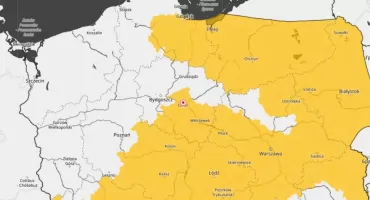 Jest nowy alert od IMGW. Toruń znalazł się w żółtej strefie